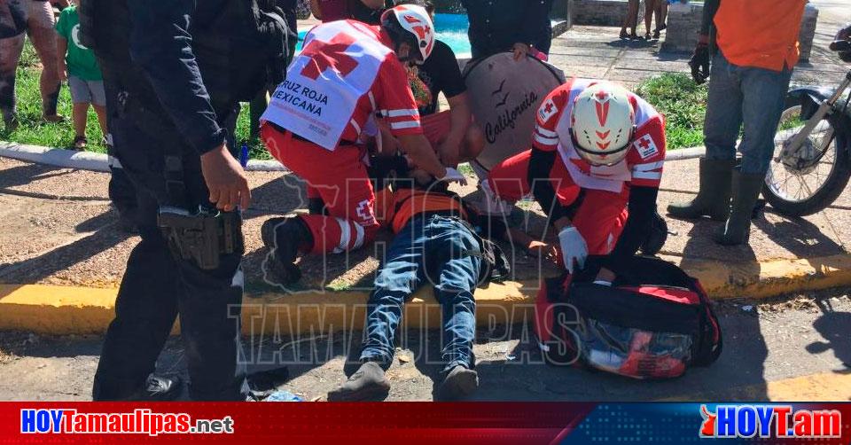 Hoy Tamaulipas Accidente En Tamaulipas Motociclista Sufre Aparatoso