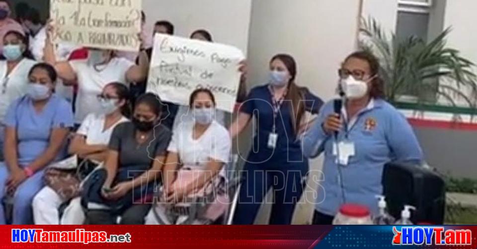 Hoy Tamaulipas Protestan Trabajadores De Salud Por Falta De Pago De