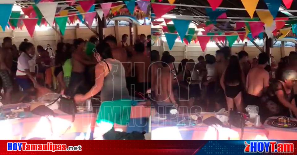 Hoy Tamaulipas Viral Nacional VÃ DEO Turistas protagonizan pelea