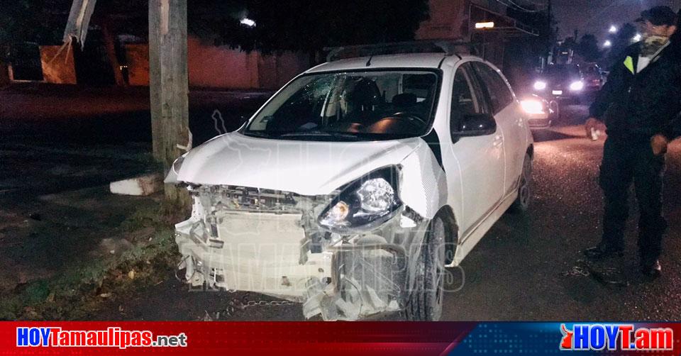 Hoy Tamaulipas Accidente En Tamaulipas Borracho Destruye Su Auto Al