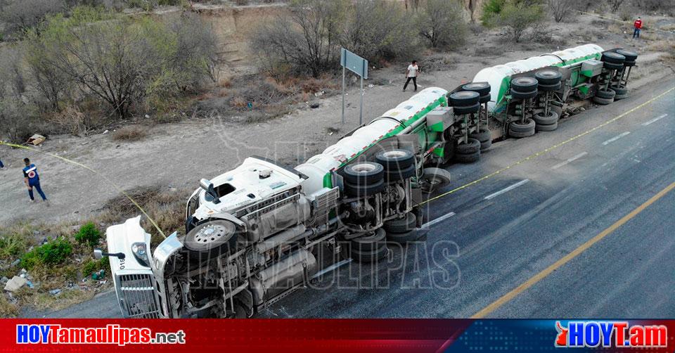 Hoy Tamaulipas Accidente En Tamaulipas Vuelca Pipa Cargada Con Mil