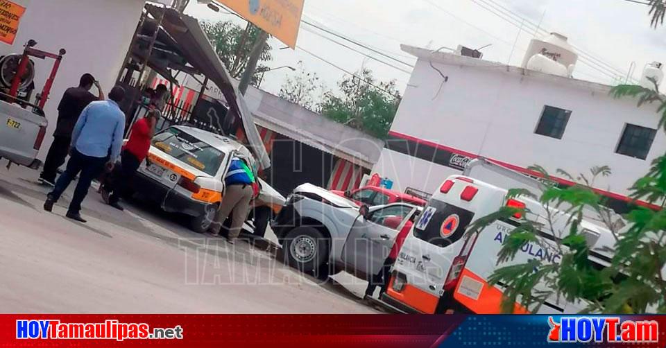 Hoy Tamaulipas Accidentes En Tamaulipas Fuerte Choque Entre Taxi Y