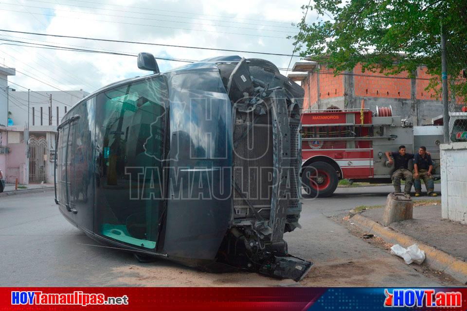 Hoy Tamaulipas Choque Con Volcadura En Matamoros Dejo Una Lesionada