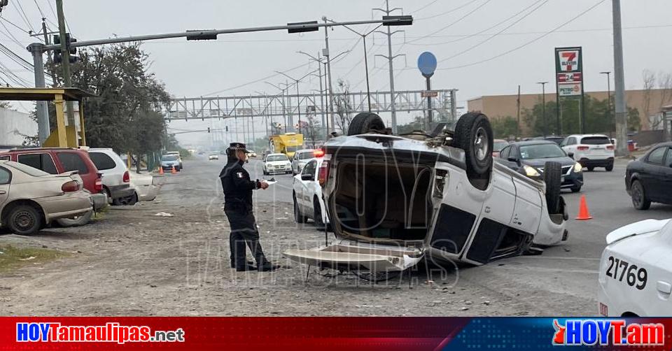 Hoy Tamaulipas Amanece Camioneta Volcada En La Carretera Reynosa San