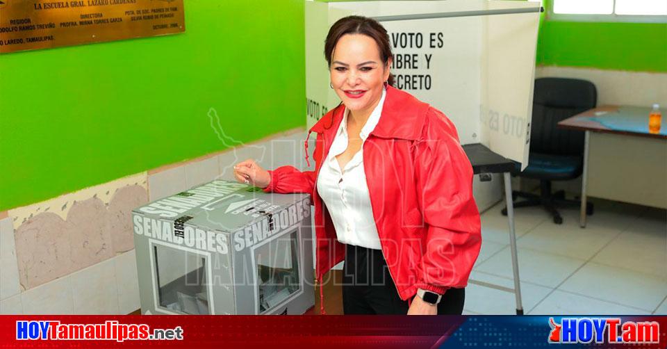 Hoy Tamaulipas Alcaldesa Carmen Lilia Canturosas Ejerce Su Voto En