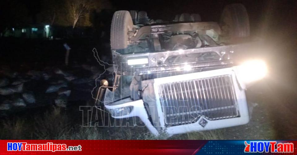 Hoy Tamaulipas Trailero Muere Prensado Tras Volcadura En El Tramo