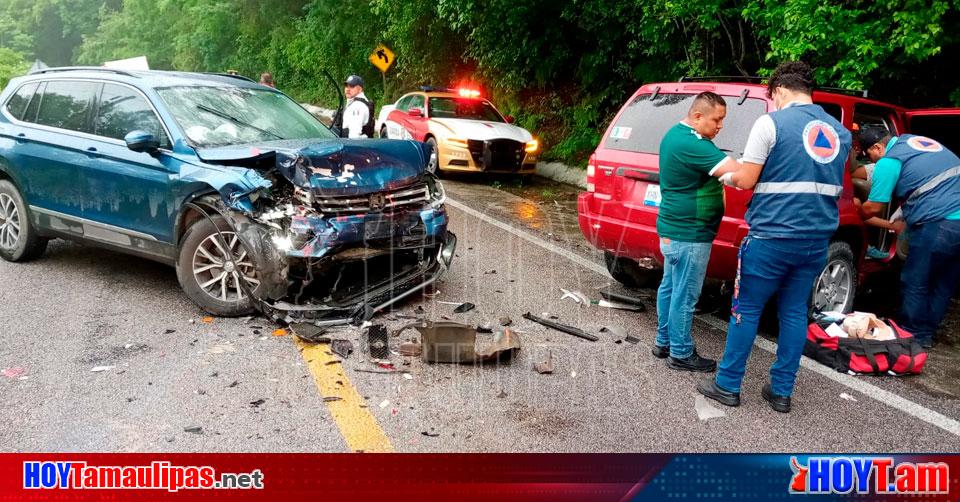 Hoy Tamaulipas Choque Deja Una Familia Lesionada En La Carretera