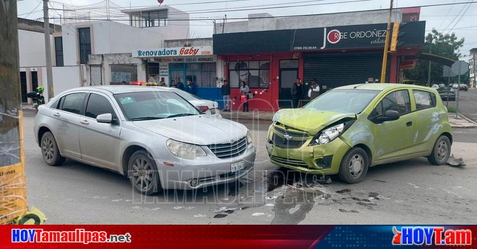 Hoy Tamaulipas Accidentes En Tamaulipas Dos Lesionados Deja Choque En