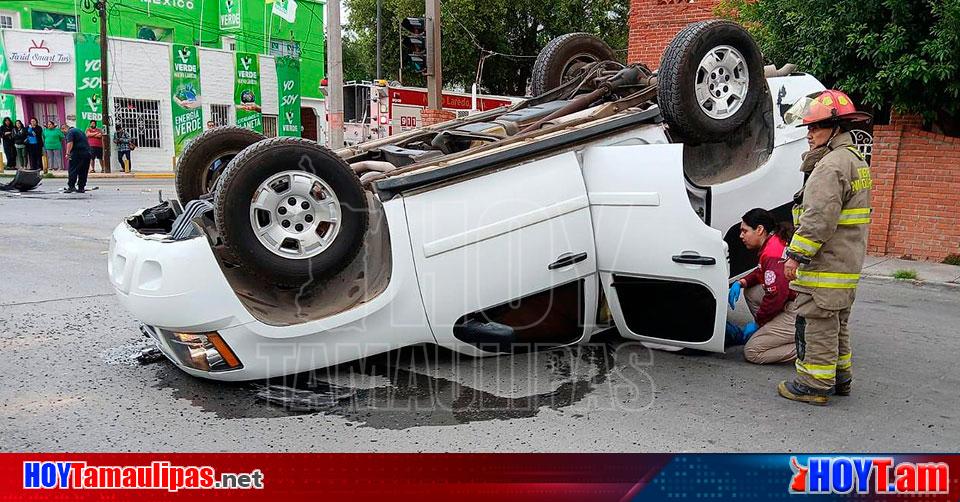 Hoy Tamaulipas Accidentes En Tamaulipas Choque Con Volcadura Deja Dos