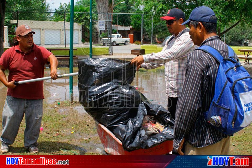 Hoy Tamaulipas Retiran Toneladas De Basura De Plazas Y Areas Verdes