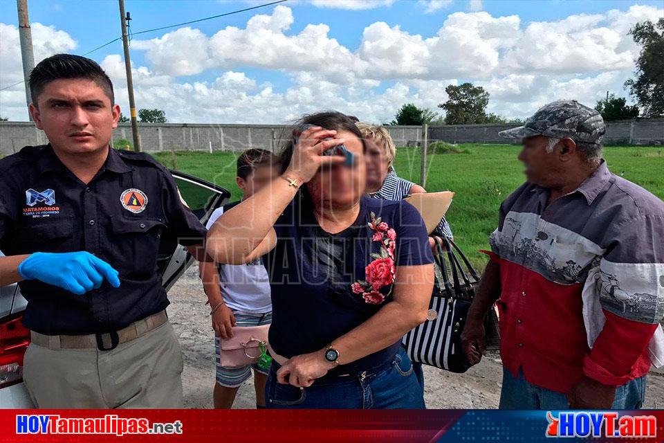 Hoy Tamaulipas Aparatoso Choque Deja Tres Lesionados En Matamoros