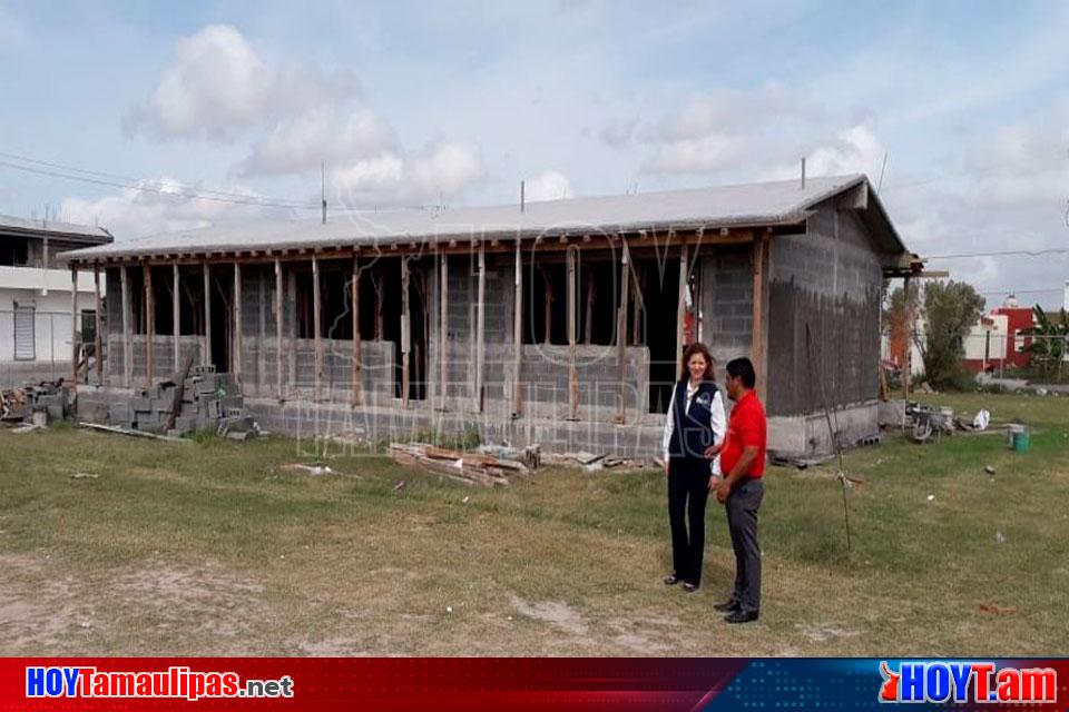 Hoy Tamaulipas Supervisan Construccion De Aulas En Matamoros