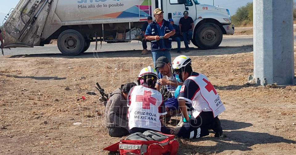 Hoy Tamaulipas Pareja De Motociclistas Resultan Lesionados Tras