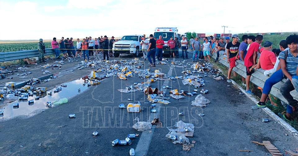 Hoy Tamaulipas Accidente En Tamaulipas Vuelca Trailer Cargado De