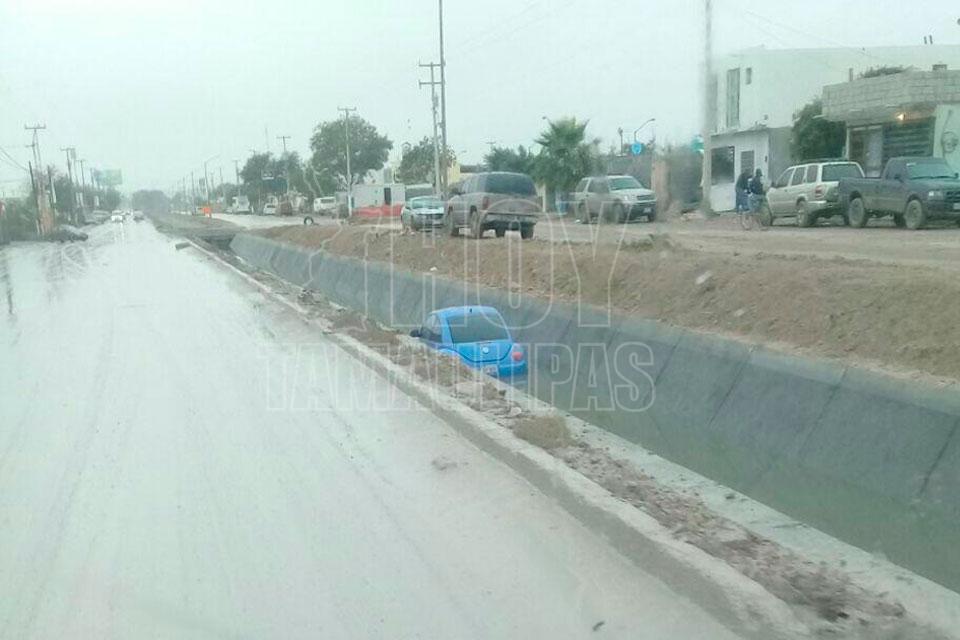 Hoy Tamaulipas Cae Automovilista Al Canal En Reynosa