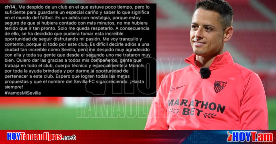 Hoy Tamaulipas Chicharito Se Despide Del Sevilla Con Emotiva Carta 4343