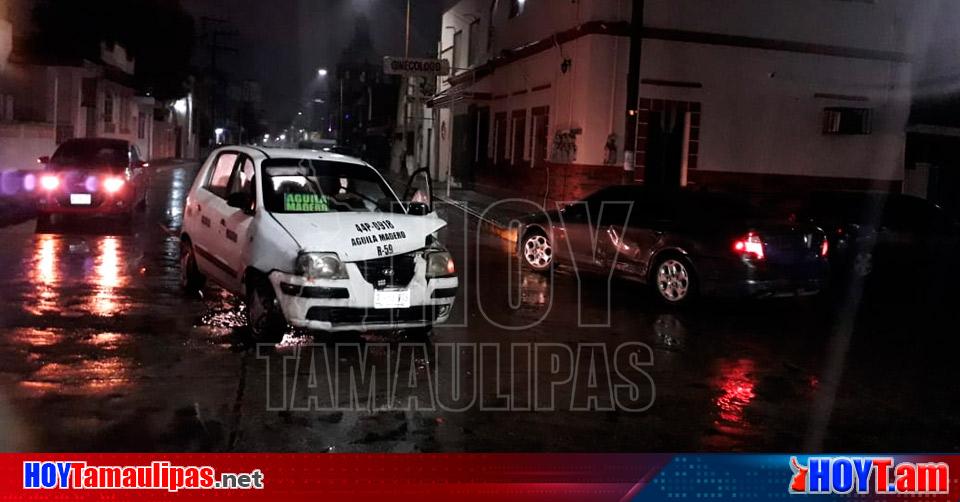 Hoy Tamaulipas - Un lesionado en fuerte choque en Ciudad Madero