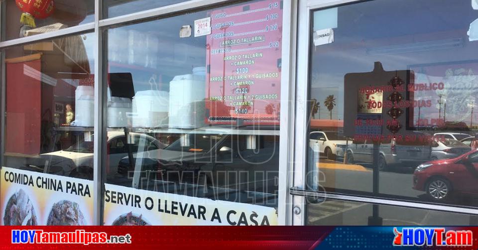 Hoy Tamaulipas - Cierra restaurante de comida china por Covid-19 en Reynosa
