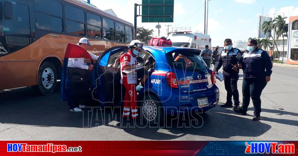 Hoy Tamaulipas - Tamaulipas Seguridad En Tampico choca a carro de ruta huye  y lo atrapan
