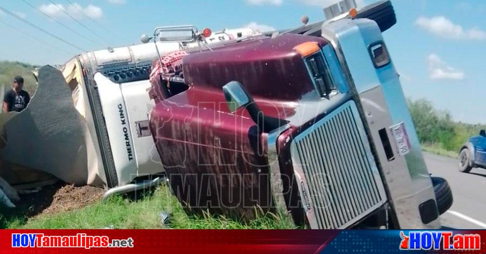 Hoy Tamaulipas   Volcadura En Tamaulipas Vuelca Trailer En La Carretera