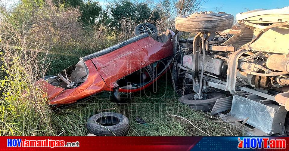 Hoy Tamaulipas   Accidente En Tamaulipas Aparatoso Choque Con Volcadura