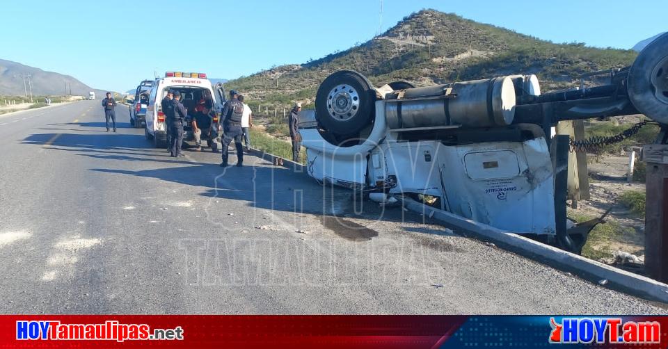 Hoy Tamaulipas Accidente En Tamaulipas Tres Lesionados Dejo Volcadura De Trailer En La 9930