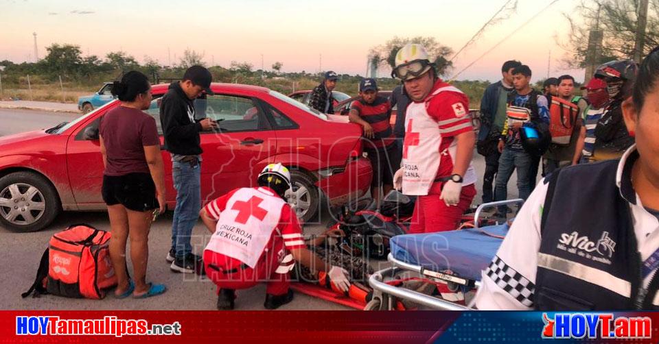 Hoy Tamaulipas Accidente En Tamaulipas Motociclista Choca Y Termina En El Hospital En Ciudad 9920