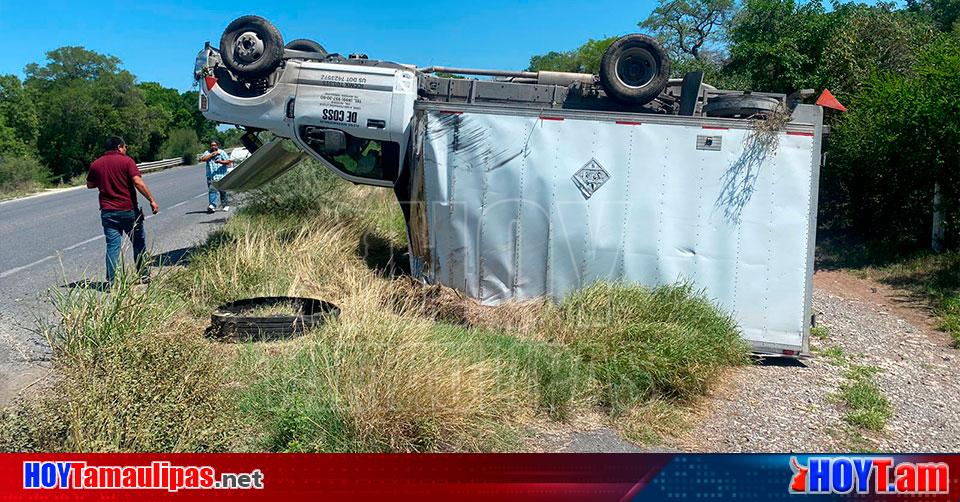 Hoy Tamaulipas Accidente En Tamaulipas Chofer Resulto Lesionado Al Volcar Camion Cerca De Victoria 6698