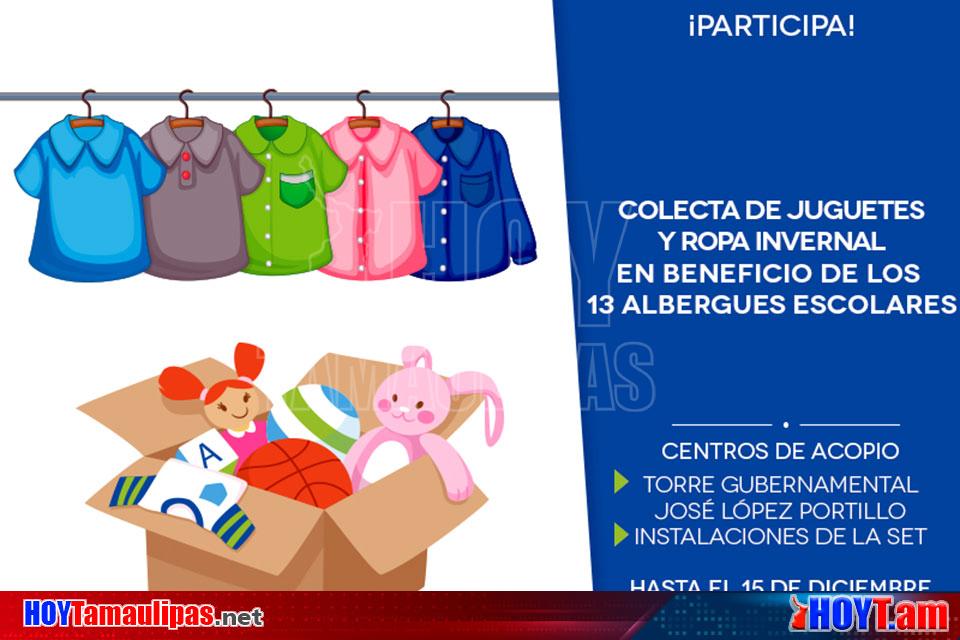 Hoy Tamaulipas - SET invita a la colecta anual de juguetes y ropa invernal