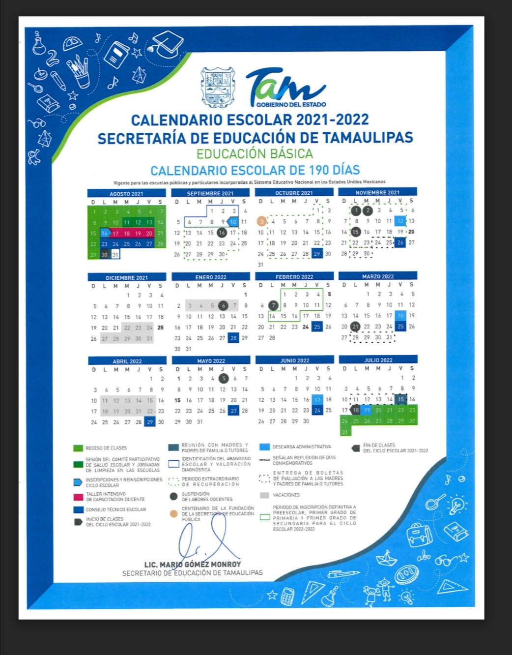 Calendario Escolar Sep 2022 A 2023 Tamaulipas IMAGESEE