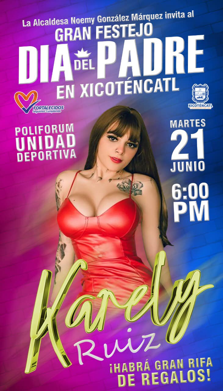 Hoy Tamaulipas - Dia del padre en Tamaulipas Festejaran a los papas con  show de Karely Ruiz en Xicotencatl