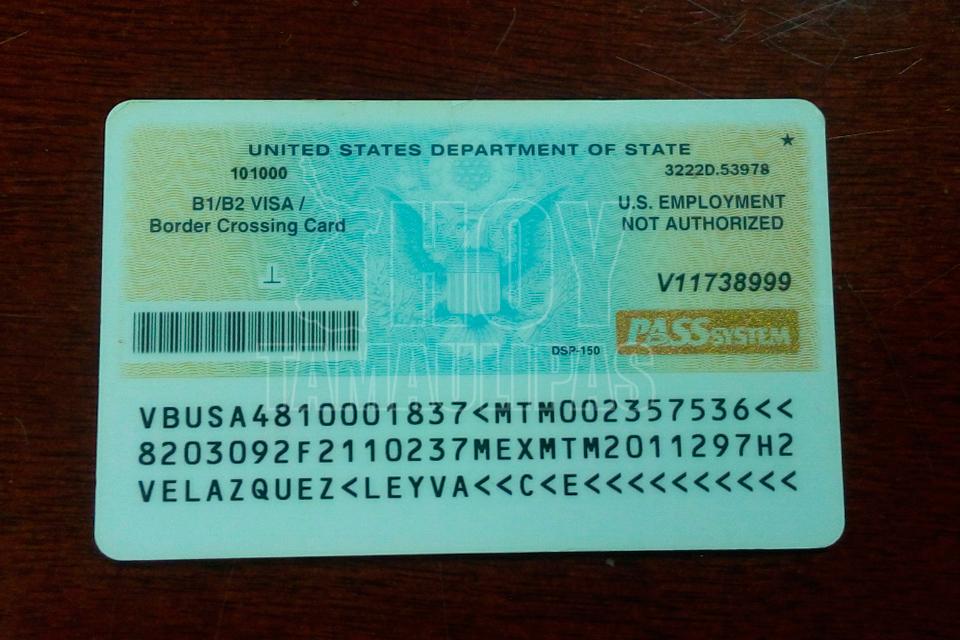 What Is The Travel Document Number On A B1/b2 Visa