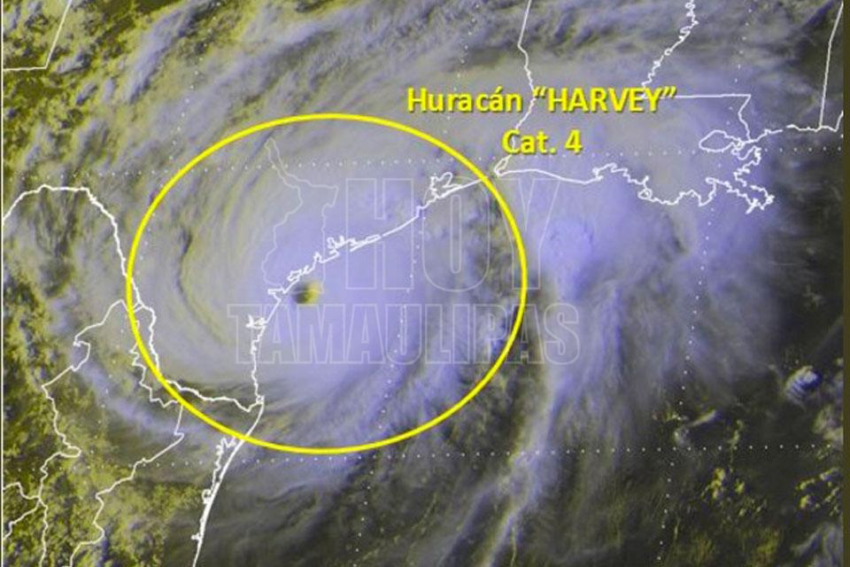 Hoy Tamaulipas Harvey Se Convierte En Categoria 4 Y Alcanza Vientos De 215 Km H 